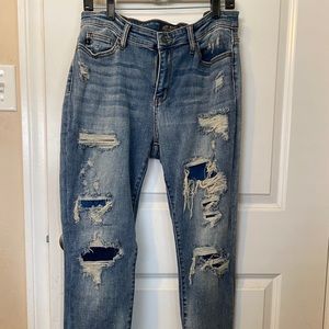 Judy Blue Patch Slim Fit Jeans